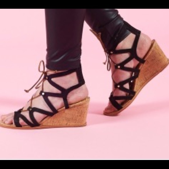 πDOLCE VITA Lynnie Leather Wedge Lace up Sandals - Picture 8 of 8